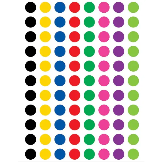 Mini Colorful Circles Valu-Pak Stickers, 1144 Per Pack, 6 Packs {2}