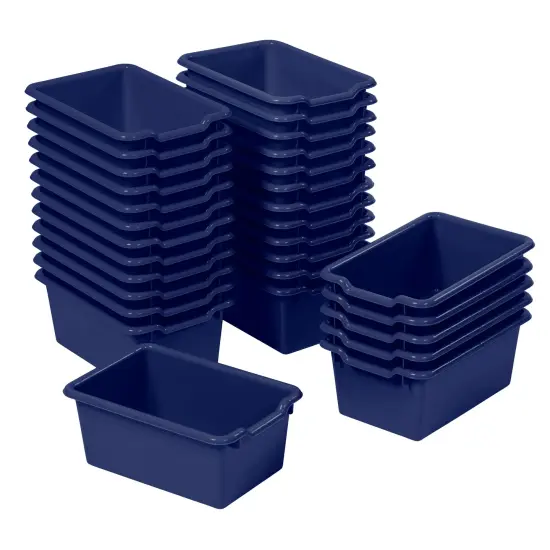 Scoop Front Storage Bins, Multipurpose Organization, 30-Pack Navy {1}