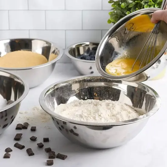 Set of 4 Stainless Steel Mixing Bowls {4}