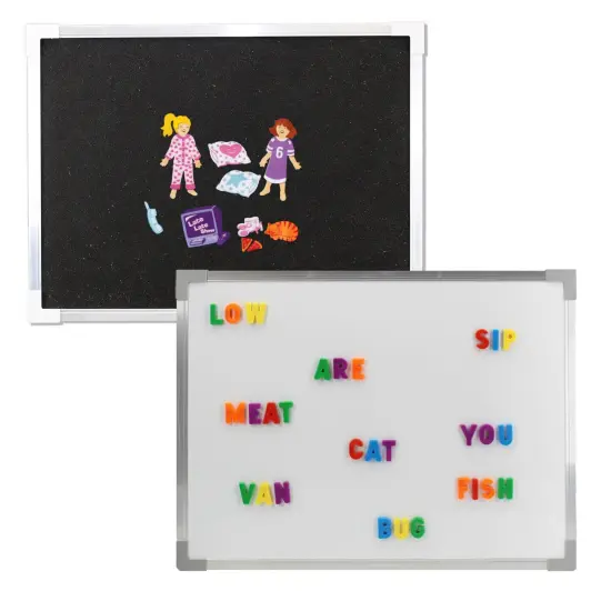 Magnetic Dry-Erase and Flannel Board, 18" x 24" {1}
