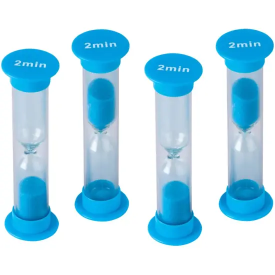 Sand Timers, Small, 2 Minute, 4 Per Pack, 6 Packs {2}