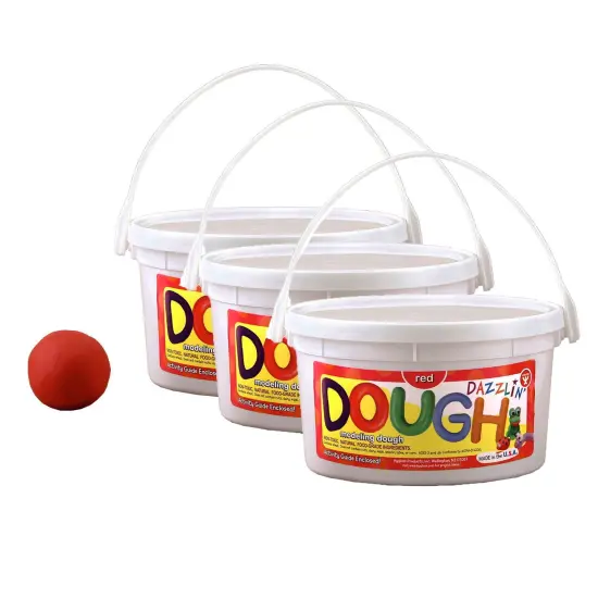 Scented Dazzlin&rsquo; Dough, Red (Watermelon), 3 lb. Tub, Pack of 3 {1}