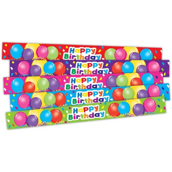 Happy Birthday Balloons Slap Bracelets, 10 Per Pack, 6 Packs {2}