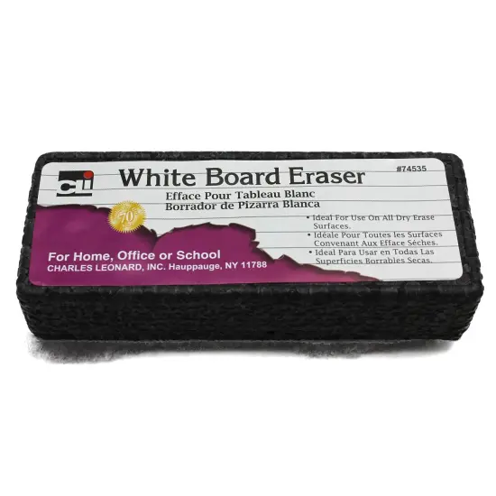 Whiteboard Eraser, Felt/Foam, Gray and Black, Pack of 6 {2}