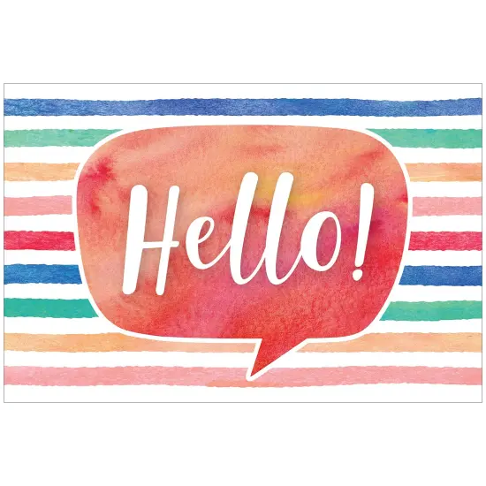 Watercolor Hello Postcards, 30 Per Pack, 6 Packs {2}