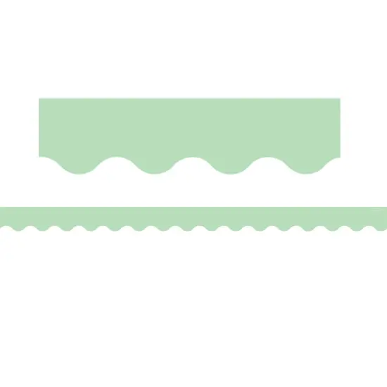 Mint Green Scalloped Rolled Border Trim, 50 Feet Per Roll, 3 Rolls {2}
