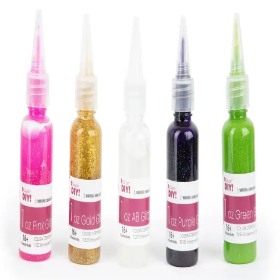 CousinDIY Glitter Glue 25/Pkg-5 Assorted Colors {1}