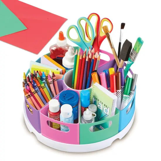 10 Piece set Art/Desk Organizer for Kids, Crayon/Homeschool Organizers and Storage Pastel {5}