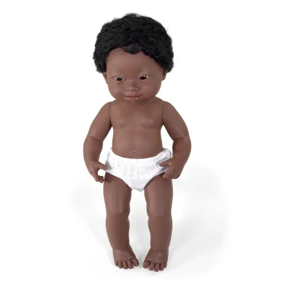 Anatomically Correct 15" Baby Doll, Down Syndrome African-American Boy {1}