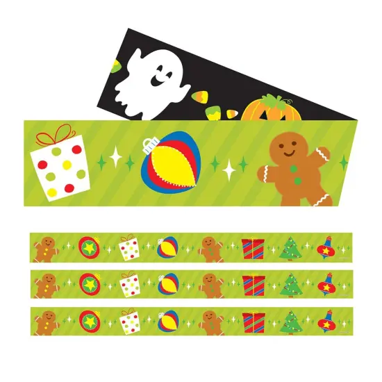 Halloween/Holiday Two-Sided Straight Borders, 36 Feet Per Pack, 3 Packs {2}