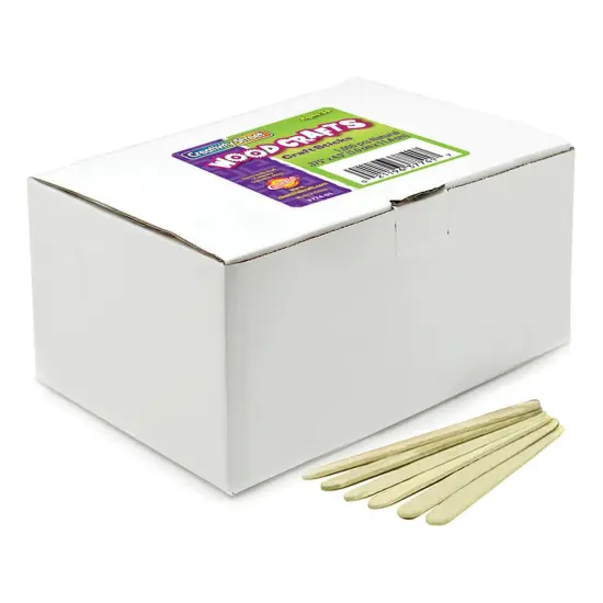 Economy Regular Craft Sticks, Natural, 4-1/2" x 3/8", 1000 Pieces Pack, 3 Packs {2}
