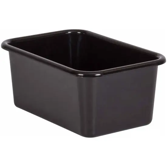 Black Small Plastic Storage Bin, Pack of 6 {2}