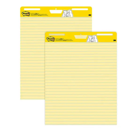 Super Sticky Easel Pads, 25" x 30", Yellow, 2 Pads {1}