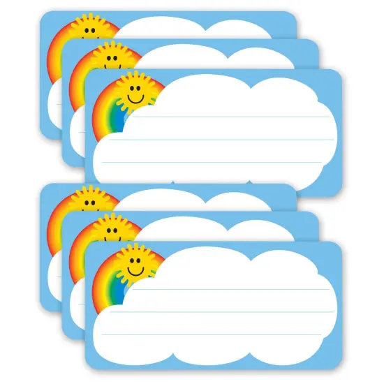 (6 Pk) Rainbow Nametags {1}
