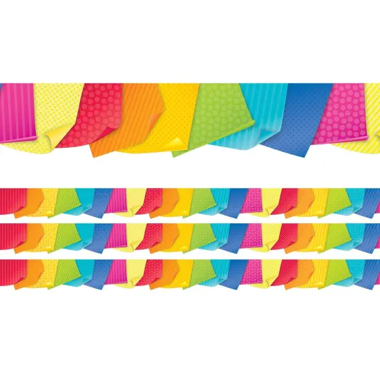 Bold & Bright Sticky Notes EZ Border, 48 Feet Per Pack, 3 Packs {1}