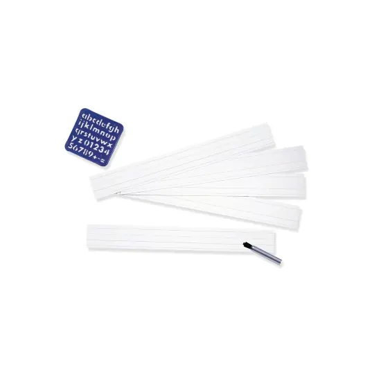 Zaner-Bloser&trade; Sentence Strips, White, 1-1/2 in x 3/4 in x 3/4 in ruled 3" x 24", 100 Strips Per Pack, 3 Packs {1}