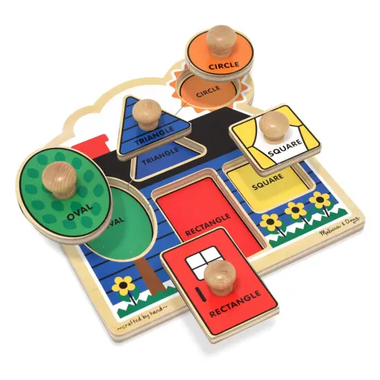 First Shapes Jumbo Knob Wooden Puzzle - 5 Pieces {2}