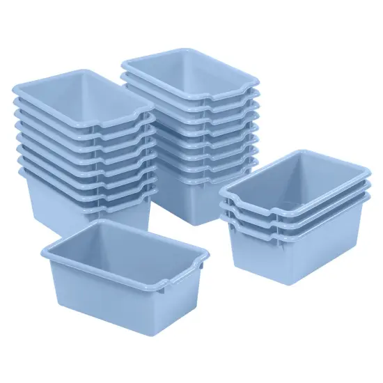 Scoop Front Storage Bins, Multipurpose Organization, 20-Pack Powder Blue {1}