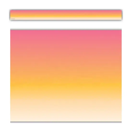 Pink and Orange Color Wash Straight Border Trim, 35 Feet Per Pack, 6 Packs {2}