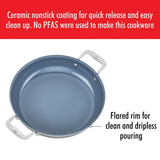 ZWILLING Spirit 3-ply 4-qt Stainless Steel Ceramic Nonstick Braiser {5}