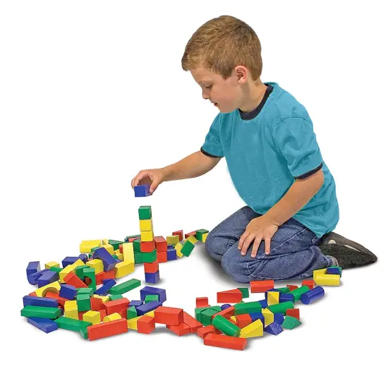 Painted Wood Blocks Set, 100 Pieces {2}