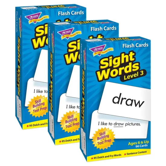 Sight Words &ndash; Level 3 Skill Drill Flash Cards, 3 Packs {1}