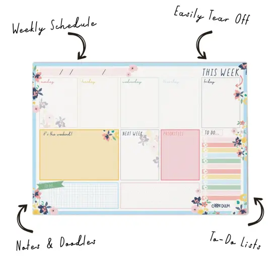 Weekly Planner Pad - Ditzy Floral - Pack 6 {2}
