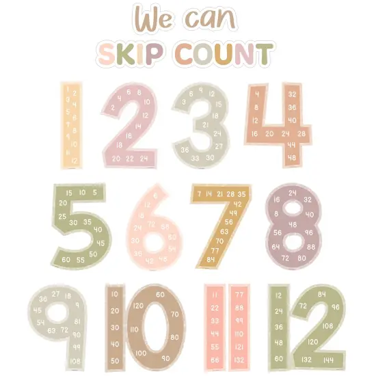 Terrazzo Tones Skip Counting/Multiples Jumbo Numbers Bulletin Board Set, 17 Pieces {1}
