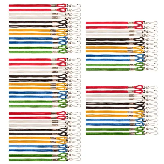 Lanyards, Assorted Colors, 12 Per Pack, 5 Packs {1}