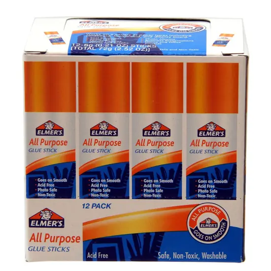 All Purpose Glue Stick, 0.21 oz, 12 Per Pack, 3 Packs {2}