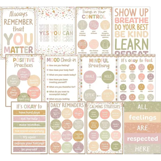 Terrazzo Tones Positive Practices Small Poster Pack, Pack of 12 {1}