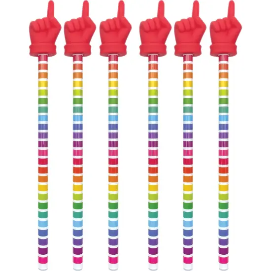 Colorful Stripes Hand Pointer, Pack of 6 {1}