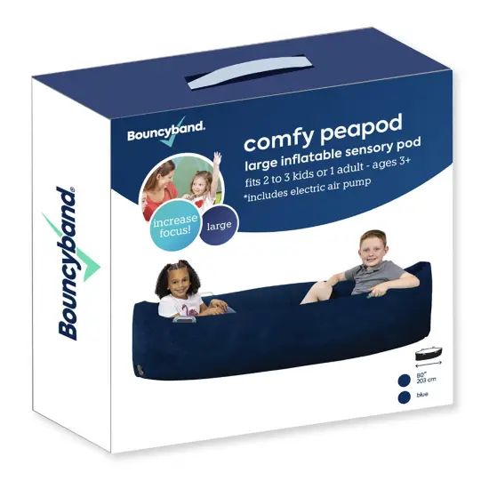 Comfy Peapod, Inflatable Sensory Pod , 80", Blue {1}