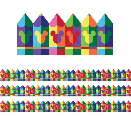 Geo Mickey&reg; Pencils Extra Wide Deco Trim, 37 Feet Per Pack, 3 Packs {1}