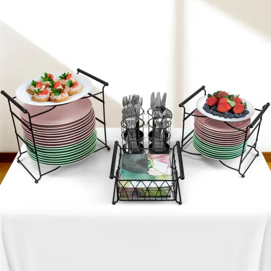 Sorbus Stackable Buffet Caddy (7-Piece) {2}