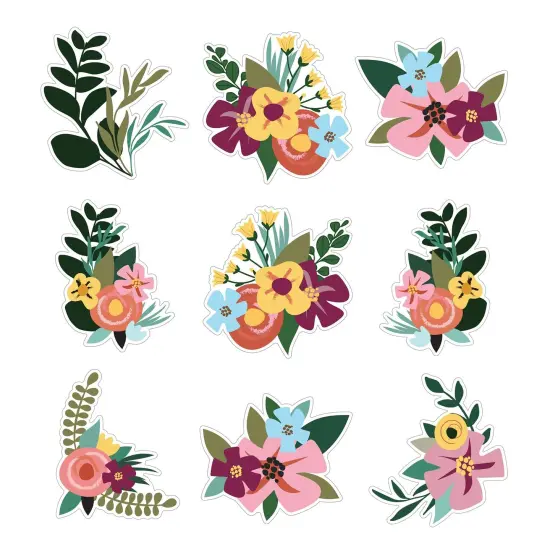 Grow Together Jumbo Flowers and Greenery Cut-Outs, 12 Per Pack, 3 Packs {1}