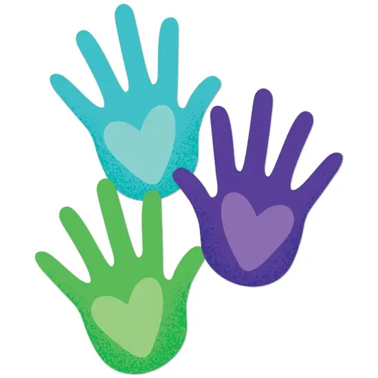 One World Hands with Hearts Cut-Outs, 36 Per Pack, 3 Packs {4}