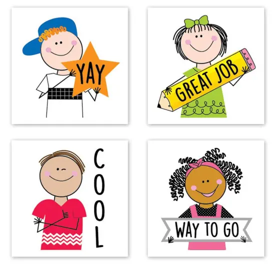 Stick Kids Rewards Stickers, 1-1/2", 60 Per Pack, 6 Packs {3}