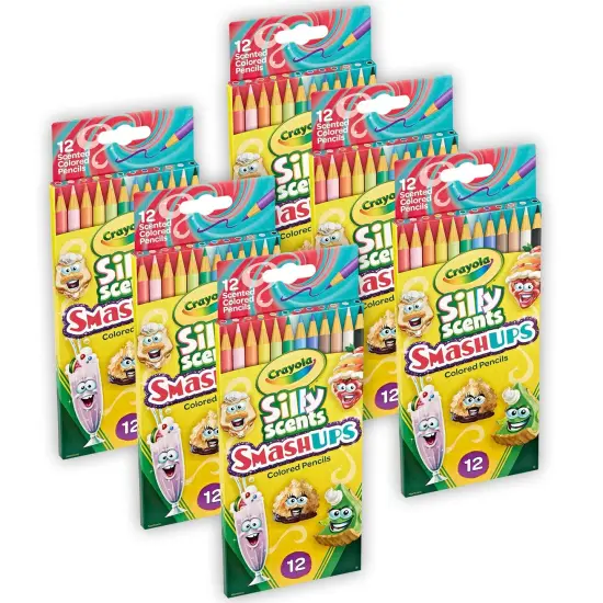 Silly Scents Smash Ups Colored Pencils, 12 Per Pack, 6 Packs {1}