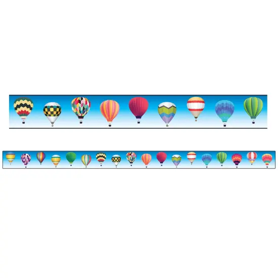Borders/Trims, Magnetic, Rectangle Cut - 1-1/2" x 24", Hot Air Balloon Theme, 24' per Pack, 2 Packs {2}