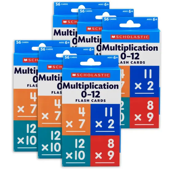 Flash Cards: Multiplication 0 - 12, 6 Packs {1}