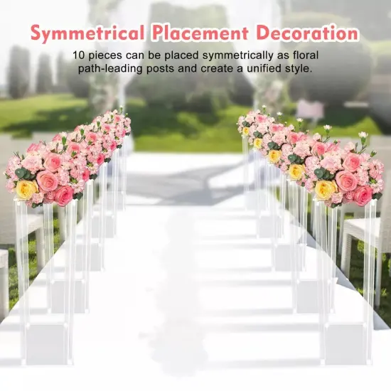 10Pcs Tall Acrylic Flower Stand Wedding Centerpiece Vase {2}