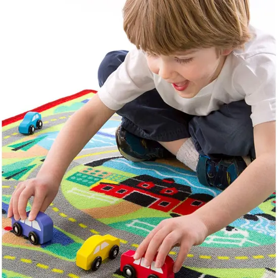 'Round the Town Road Rug & Car Set {3}
