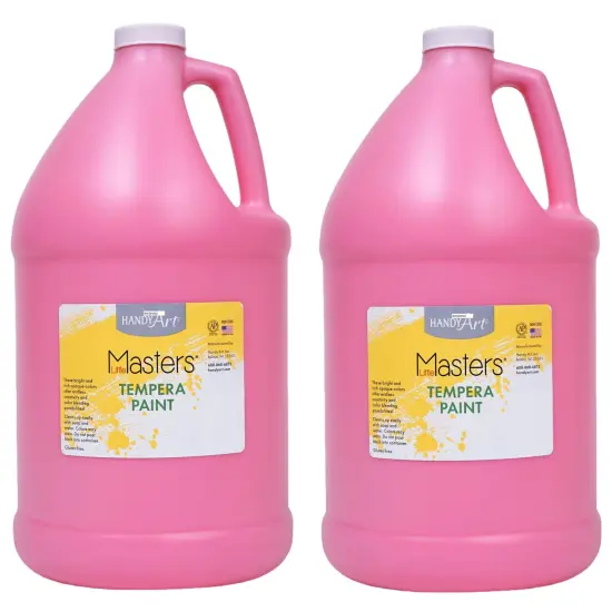 Little Masters&reg; Tempera Paint, Pink, Gallon, Pack of 2 {1}