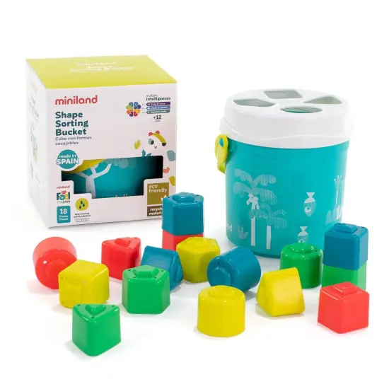 Feel to Learn: Shape Sorting Bucket, Turquoise {1}