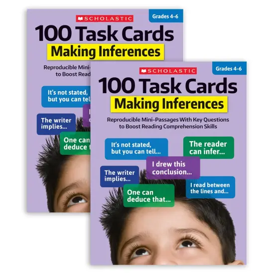 100 Task Cards: Making Inferences Activity Book, Pack of 2 {1}