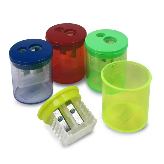 Two-Hole Pencil Sharpener, Assorted Colors, Pack of 12 {2}