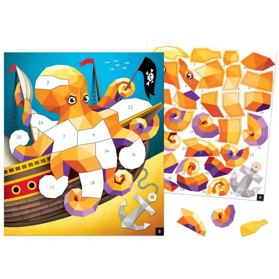 Ocean Life Modern Mosaics Stick to the Numbers Activity Book, Pack of 2 {2}