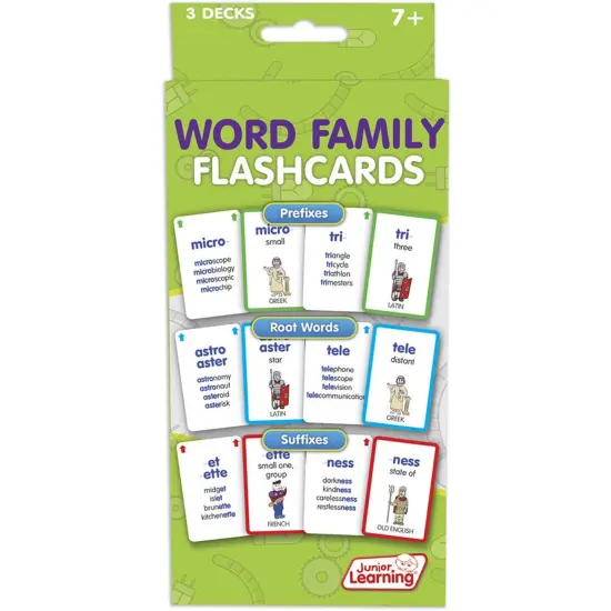 Word Families Flash Cards, 3 Decks Per Pack, 3 Packs {5}