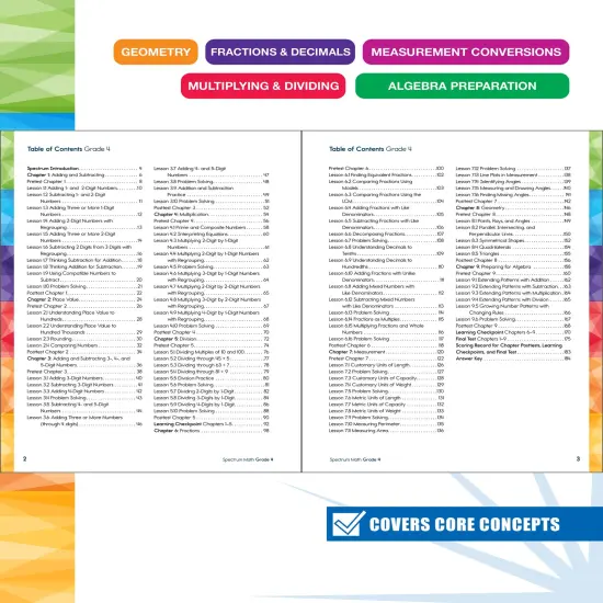 Spectrum 4th Grade Math Workbooks, Mathematics Activity Book for Kids Ages 9-10, Geometry, Fractions, Decimals, Algebra Prep, Multiplication, Division, and More, Classroom and Homeschool Curriculum {2}